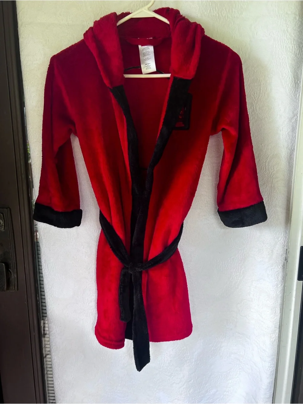 Kids' Red Hooded Bathrobe